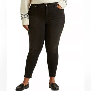 Lauren Ralph Lauren high-rise skinny ankle super stretch empire black wash jeans